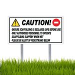 Caution Scaffolding Sign