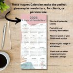 Printed magnetic Fridge Calendars