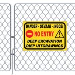 Danger Deep Excavation Sign