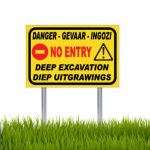 Danger Deep Excavation Sign
