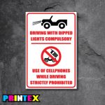 Dipped Lights No Cellphone Business Sign