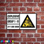 Explosive Group Business Sign