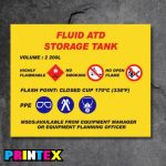 Fluid ATD Storage Tank Sign