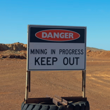 Mining Operations signs
