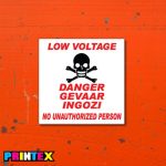 Low Voltage Danger Business Sign - Electrical