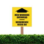 Men Working Overhead Sign