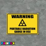 Portable Radiation Gauge Business Sign - Waste