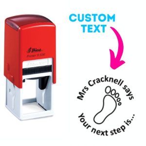 Shiny Teacher Stamps 32x32mm - Foot Print