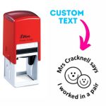 Shiny Teacher Stamps 32x32mm - Pair