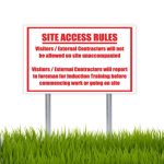 Site Access Rules Sign