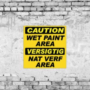 Wet Paint Area Sign