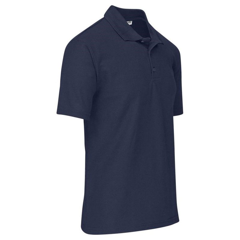Mens Basic Pique Golf Shirt- Black