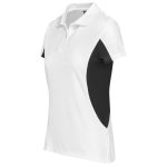 Ladies Championship Golf Shirt- Black With Red