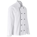 Unisex Long Sleeve Dijon Chef Jacket- White