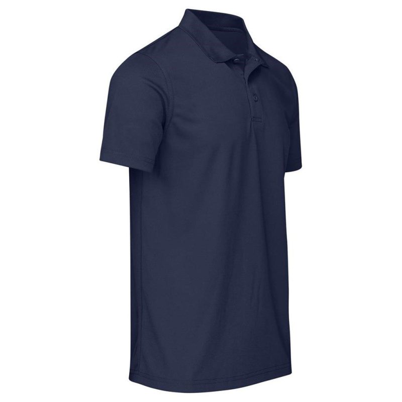 Mens Distinct Golf Shirt- Black