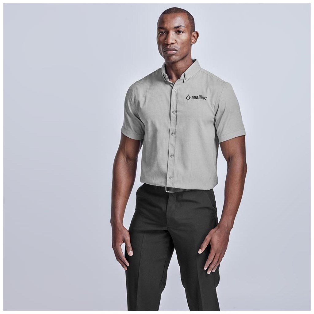 Mens Short Sleeve Nottingham Shirt- Grey