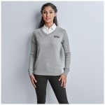 Ladies Long Sleeve Peru V-Neck Jersey- Black
