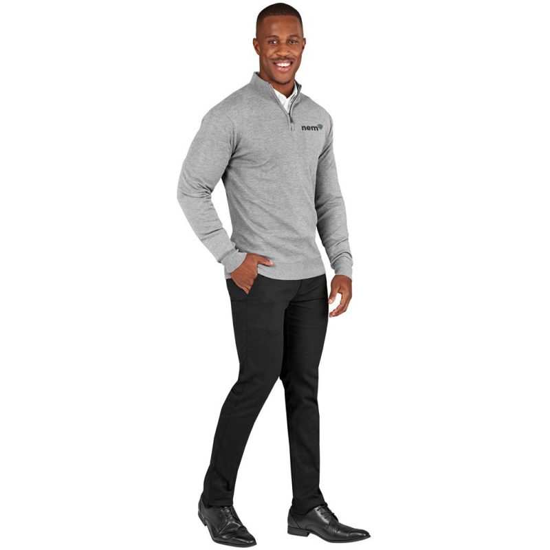 Mens 1/4 Zip Waverley Jersey- Black