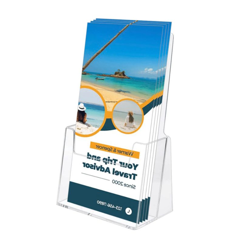 Acrylic Clear Brochure & Menu Holder