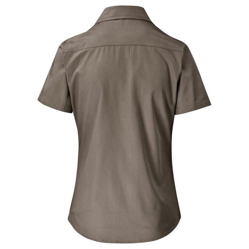 Ladies Short Sleeve Wildstone Shirt- Black