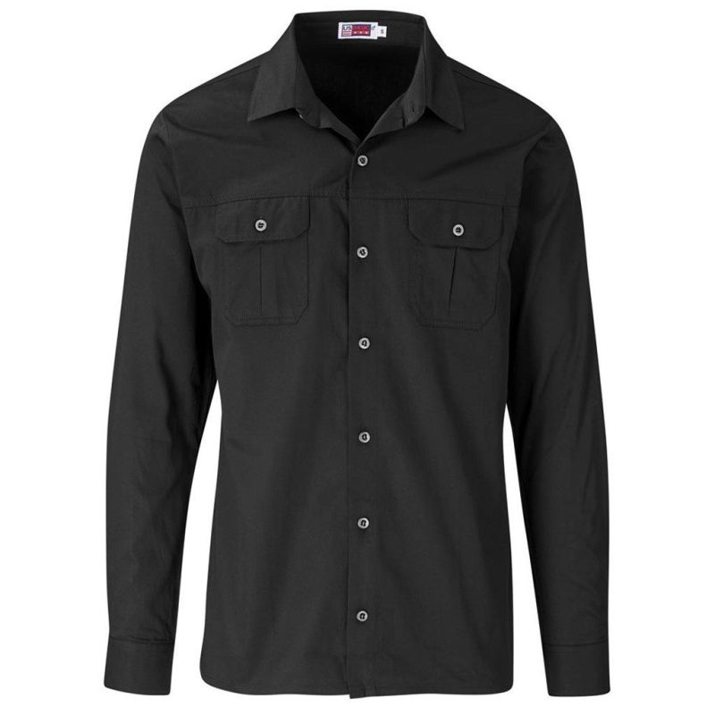 Mens Long Sleeve Wildstone Shirt- Black