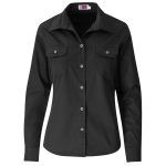 Ladies Long Sleeve Wildstone Shirt- Black