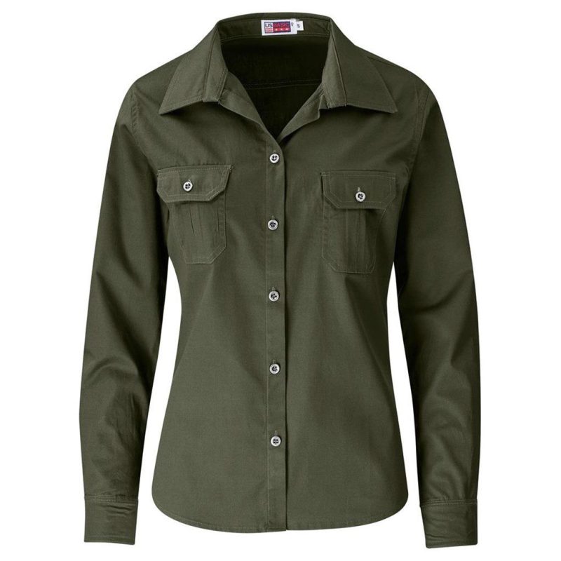 Ladies Long Sleeve Wildstone Shirt- Black