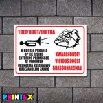 Beware Dog Hoot Business Sign