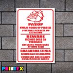 Beware of Dog Business Sign