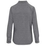 Ladies Long Sleeve Oxford Shirt- Dark Grey