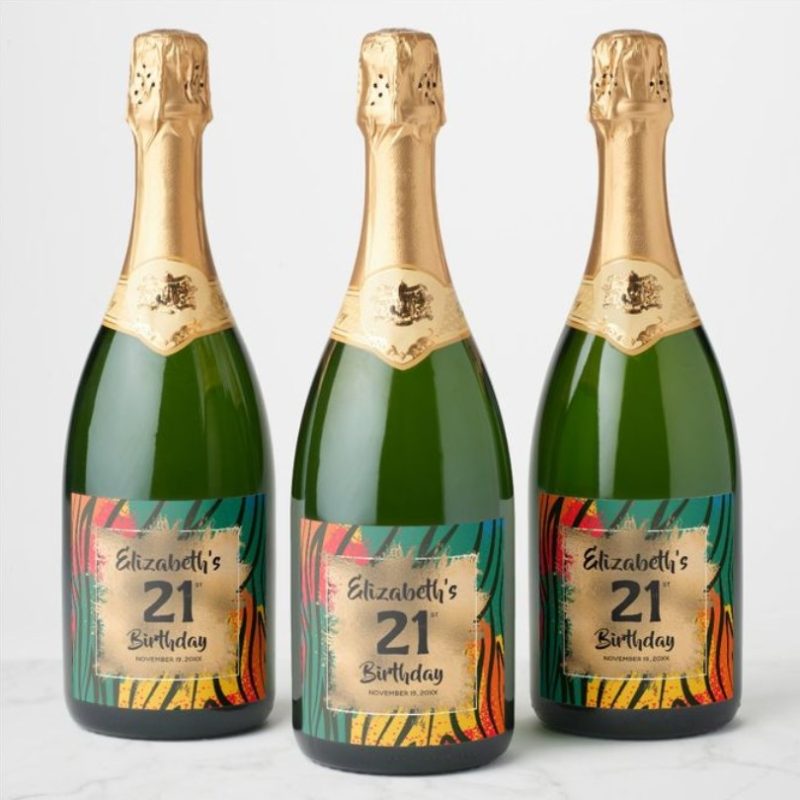 Champagne Bottle Label printing