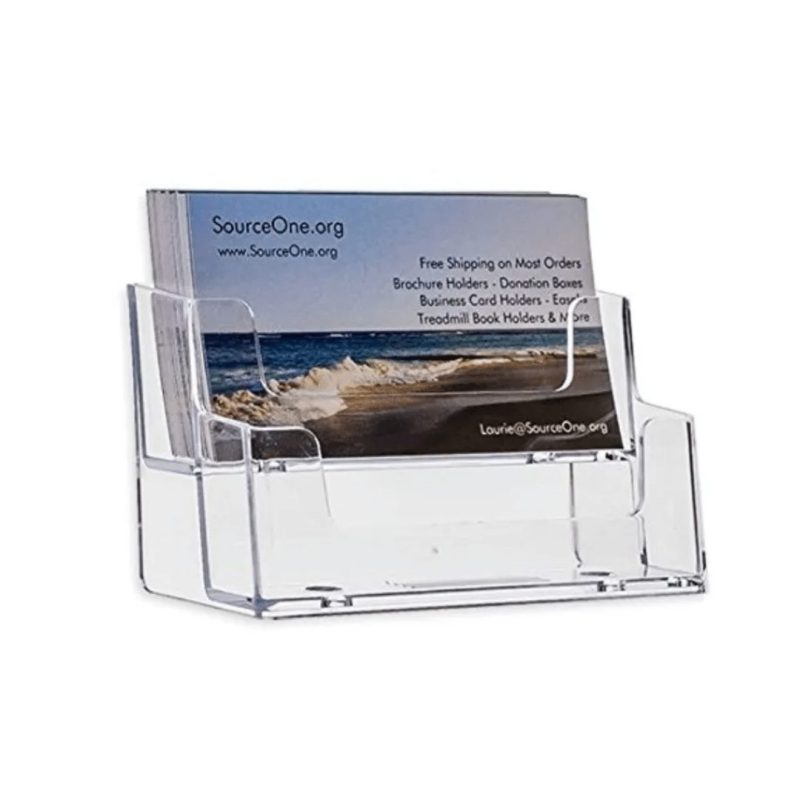 Clear Acrylic Bouble Business Card Holder