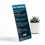 Clear Single Sided Acrylic Menu Holder