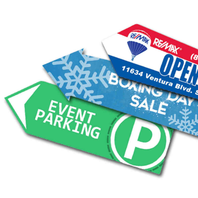 Custom Printed Arrow Sign Spinners