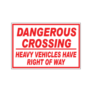 Dangerous Crossing Sign