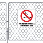 Entering Non Smoking Area Business Sign