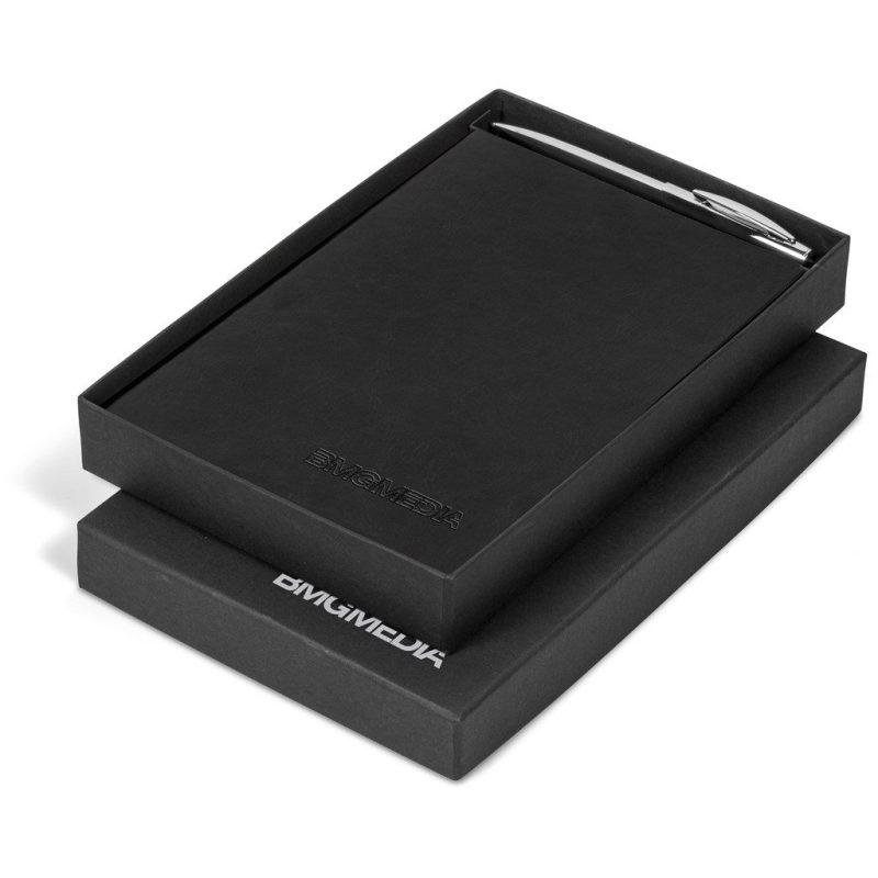 Renaissance Soft Cover Notebook & Pen Set- Black