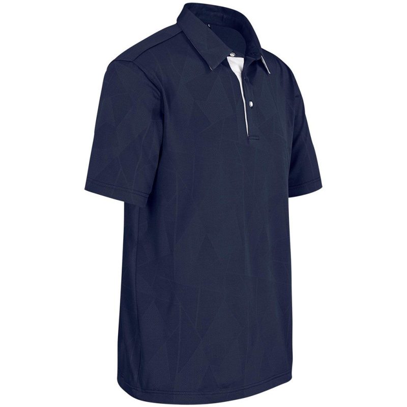 Mens Motif Golf Shirt- Black