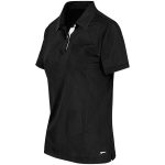 Ladies Motif Golf Shirt- Black
