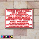 Left At Own Risk Business Sign