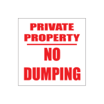 No Dumping Sign