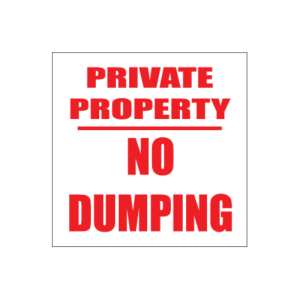 No Dumping Sign