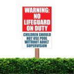 No Lifeguard Sign