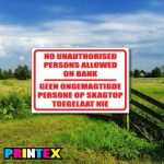 No Persons On Bank Business Sign