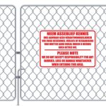 Notice No Responsibility Sign