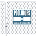Pool Hours Sign