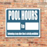 Pool Hours Sign