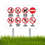 Pool Rules Info Sign