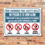 Pool Safety Rules Sign