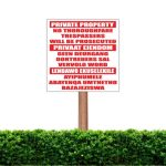 Private Property Prosecuted Sign
